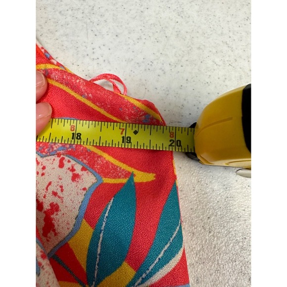 Flying Tomato Womens Multicolored Floral Layered Halter Neck Romper M Tie D7 + - Picture 5 of 6